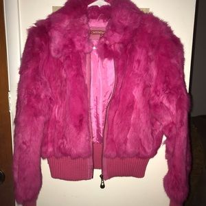 Vintage 90’s pink fur coat